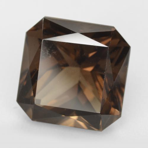 Quartzo fumê marrom natural 10,19ct, corte esmeralda, VVS-VS