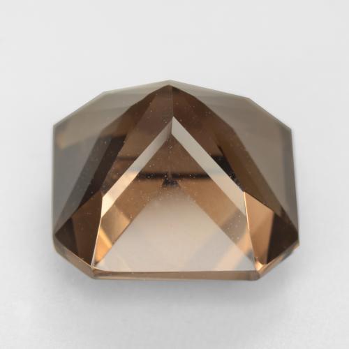 Quartzo fumê marrom natural 10,19ct, corte esmeralda, VVS-VS
