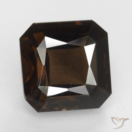 6.87ct Natural Hickory Brown Quartzo Fumê, Corte Esmeralda, VVS-VS