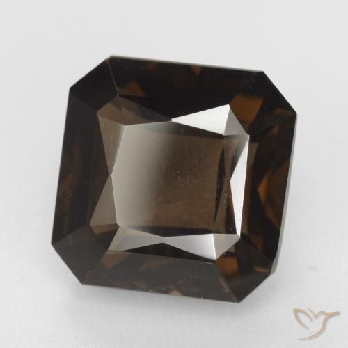 Quartzo Fumê Hickory Brown Natural 6.87ct, Corte Octógono / Esmeralda, VVS-VS