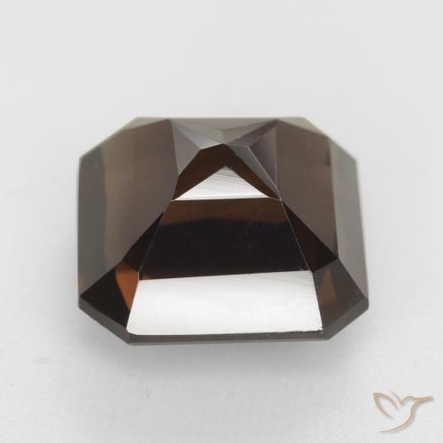Quartzo Fumê Hickory Brown Natural 6.87ct, Corte Octógono / Esmeralda, VVS-VS