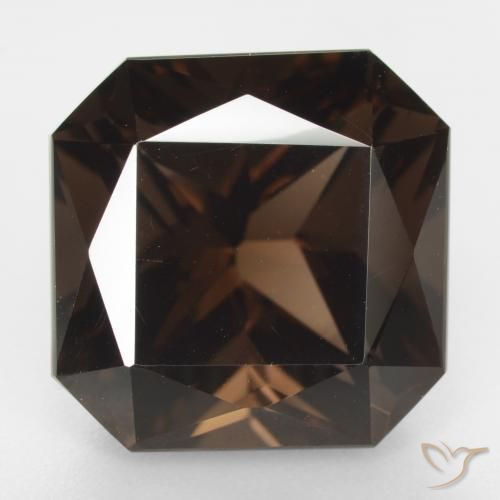 13.18ct Natural Marrom Quartzo Fumê, Corte Esmeralda, VVS-VS