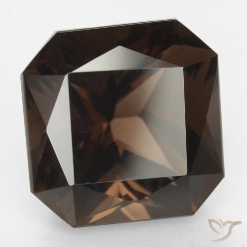 Quartzo Fumê Marrom Natural 13.18ct, Corte Octógono / Esmeralda, VVS-VS