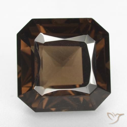8.59ct Natural Marrom Quartzo Fumê, Corte Esmeralda, VVS