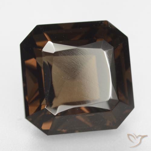 Quartzo Fumê Marrom Natural 8.59ct, Corte Octógono / Esmeralda, VVS