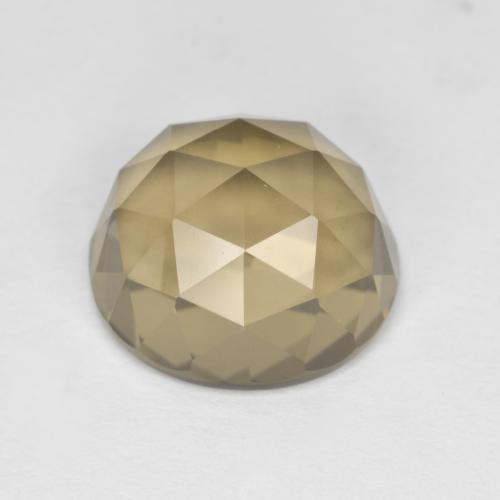 Quartzo fumê marrom natural 4,88ct, corte oval, VS