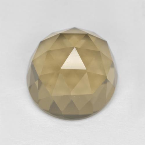 Quartzo fumê marrom natural 4,88ct, corte oval, VS