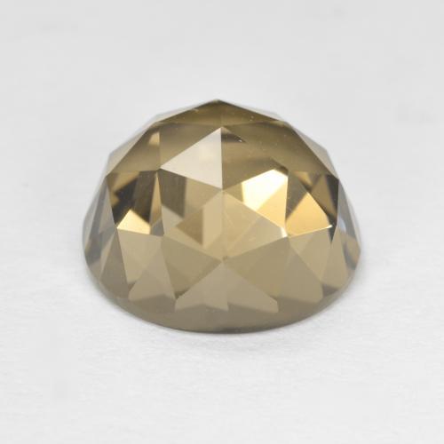 Quartzo fumê marrom natural 4,88ct, corte oval, VS