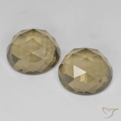 Pedras preciosas de Quartzo Fumê Mocha Marrom natural de 9.77 ct, oval, VVS-VS