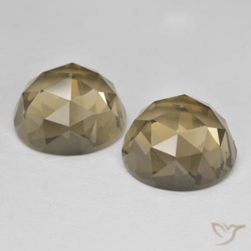Pedras preciosas de Quartzo Fumê Mocha Marrom natural de 9.77 ct, oval, VVS-VS