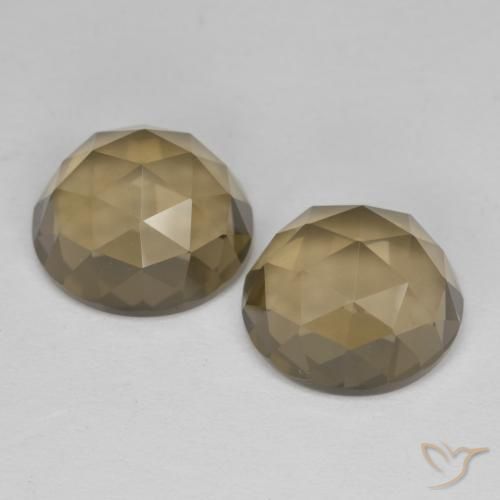 9.43ctw Natural Castanho Médio-Claro Quartzo Fumê, oval, VVS-VS