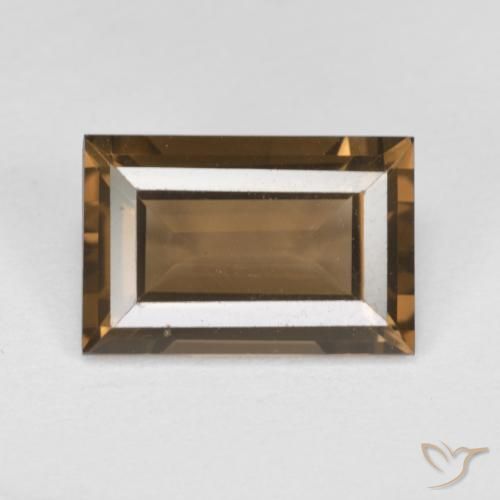 3.49ct Natural Marrom Quente Quartzo Fumê, baguete, VVS-VS