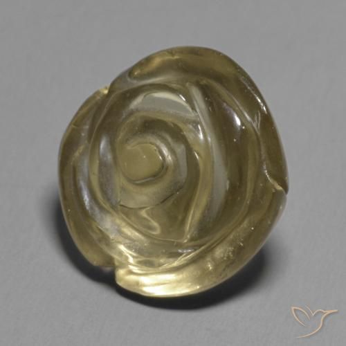 9.49ct Natural Marrom dourado Quartzo Fumê, Flor cortada, Transparente