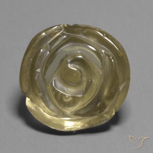 Quartzo Fumê Marrom dourado Natural 9.49ct, Flor cortada, Transparente