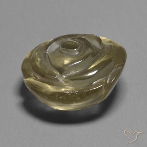 Quartzo Fumê Marrom dourado Natural 9.49ct, Flor cortada, Transparente