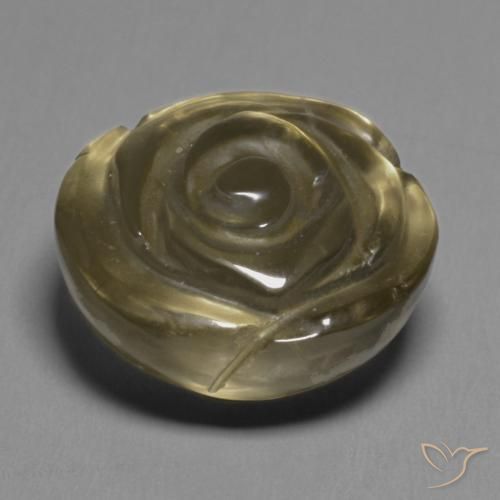 Quartzo Fumê Castanho médio Natural 11.51ct, Flor cortada, Transparente