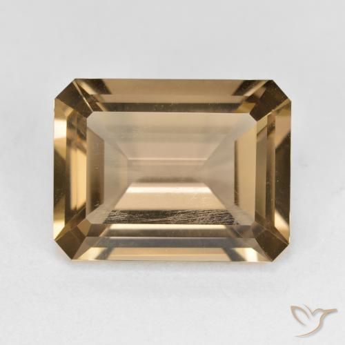 5.33ct Natural Moca claro Quartzo Fumê, Corte Esmeralda, VVS-VS
