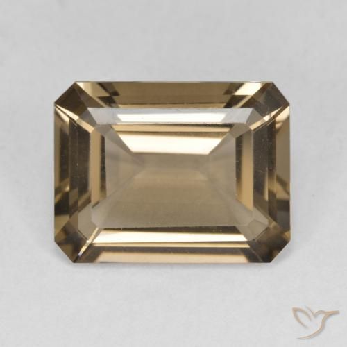 5.23ct Natural Moca claro Quartzo Fumê, Corte Esmeralda, VVS-VS