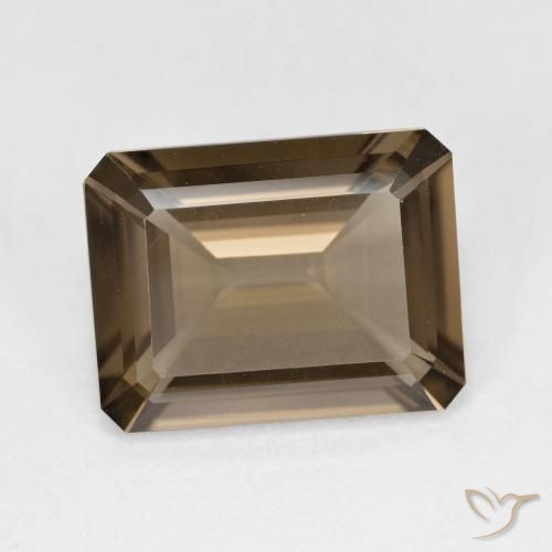5.20ct Natural Marrom claro Quartzo Fumê, Corte Esmeralda, VVS-VS