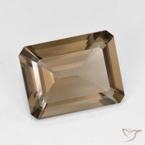 Quartzo Fumê Marrom claro Natural 5.20ct, Corte Octógono / Esmeralda, VVS-VS