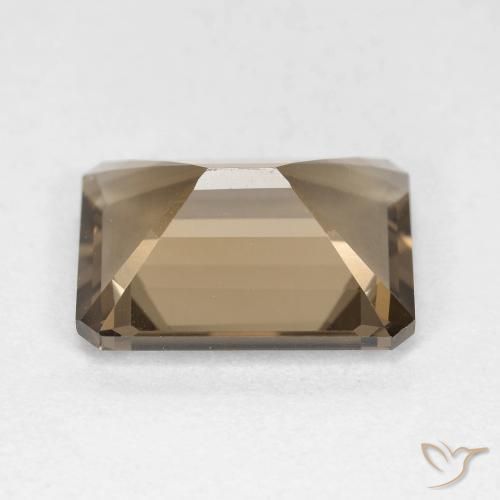 Quartzo Fumê Marrom claro Natural 5.20ct, Corte Octógono / Esmeralda, VVS-VS