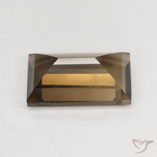 Quartzo Fumê Castanho médio-escuro Natural 3.58ct, baguete, VVS