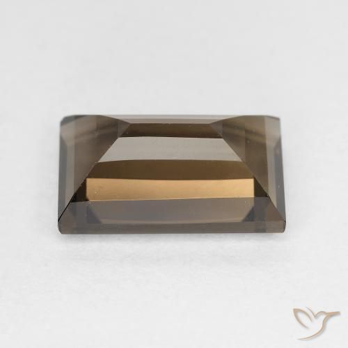 Quartzo Fumê Hickory Brown Natural 3.67ct, baguete, VVS