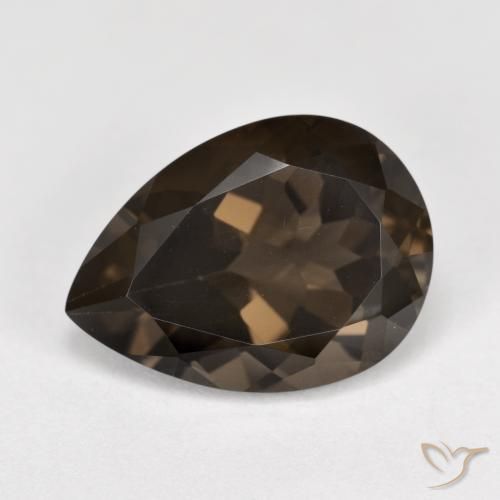 Quartzo Fumê Umber Brown Natural 6.28ct, Formato de pêra, VS