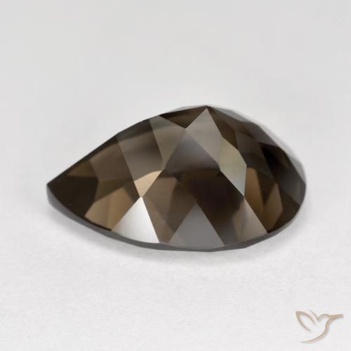 Quartzo Fumê Umber Brown Natural 6.28ct, Formato de pêra, VS