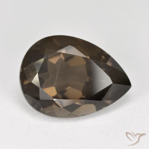 6.95ct Natural Chocolate marrom Quartzo Fumê, Formato de pêra, VS
