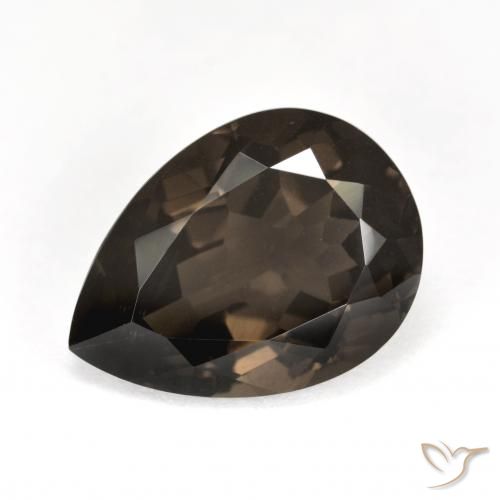 6.50ct Natural Castanho médio Quartzo Fumê, Formato de pêra, VS