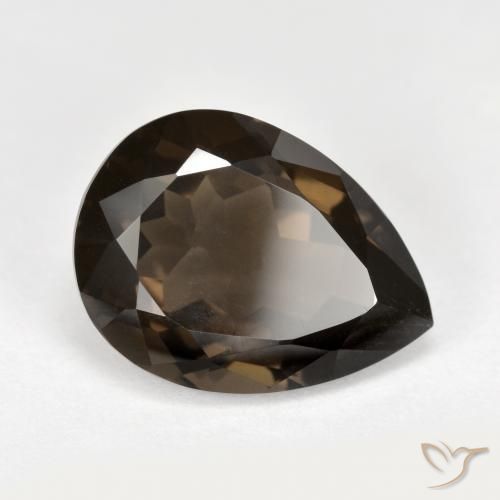 Quartzo Fumê Marrom Natural 6.48ct, Formato de pêra, VS