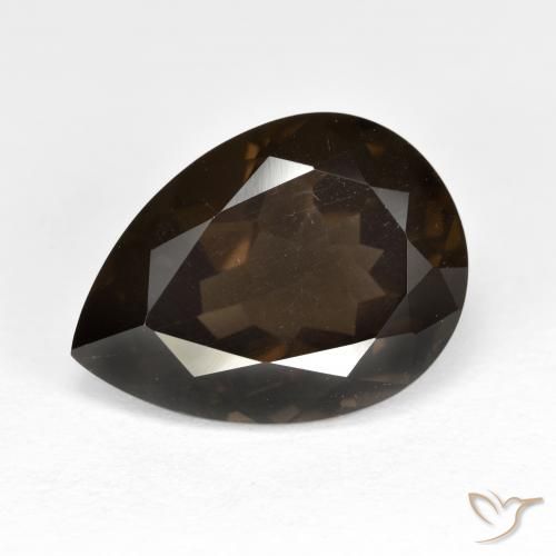 6.21ct Natural Chocolate marrom Quartzo Fumê, Formato de pêra, VVS-VS