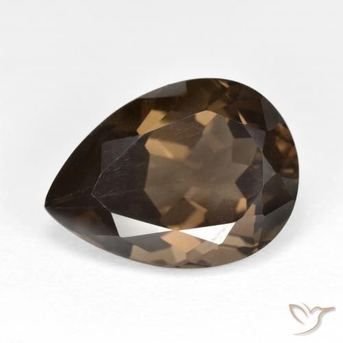 6.51ct Natural Chocolate marrom Quartzo Fumê, Formato de pêra, VVS-VS