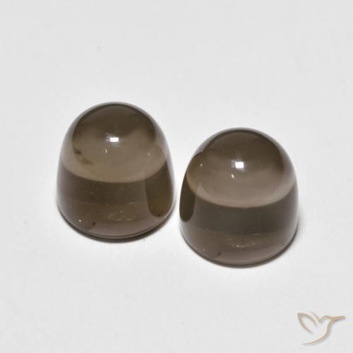 7.95ctw Natural Marrom escuro Quartzo Fumê, Redondo, Transparente
