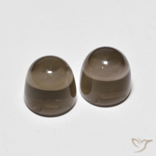 Pedras preciosas de Quartzo Fumê Marrom escuro natural de 7.95 ct, Redondo, Transparente
