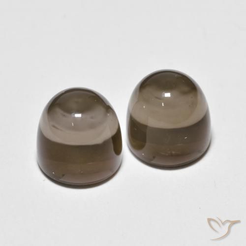 Pedras preciosas de Quartzo Fumê Marrom Quente natural de 8.19 ct, Redondo, Transparente