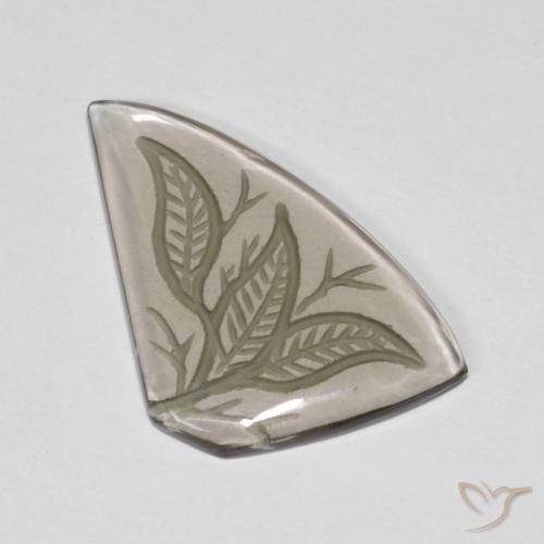 Quartzo Fumê Castanho muito claro Natural 10.24ct, Chique, Transparente