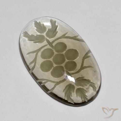 28.18ct Natural Castanho muito claro Quartzo Fumê, oval, Transparente