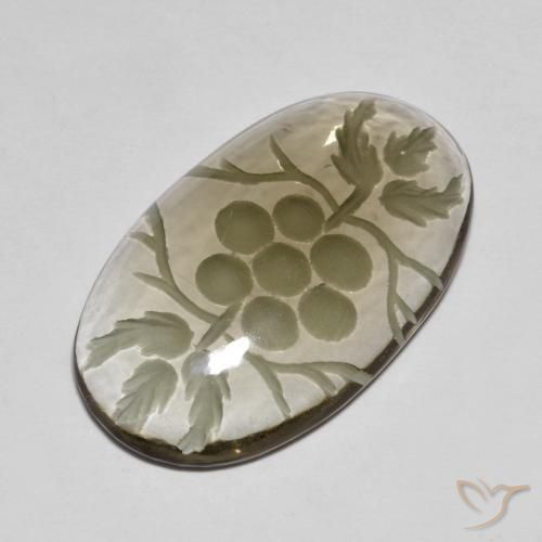 Quartzo Fumê Castanho muito claro Natural 28.18ct, oval, Transparente
