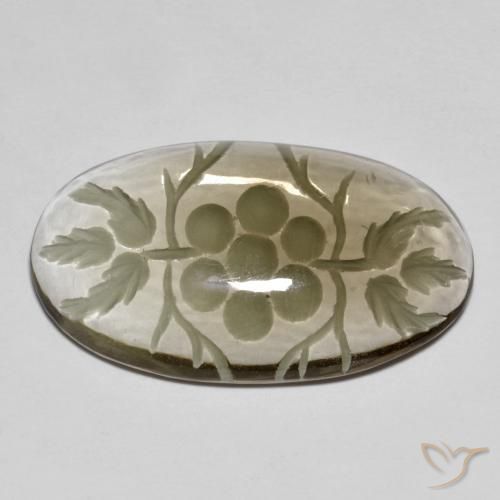 Quartzo Fumê Castanho muito claro Natural 28.18ct, oval, Transparente