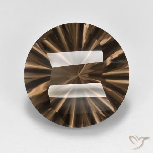 Quartzo Fumê Hickory Brown Natural 7.75ct, Redondo, VS