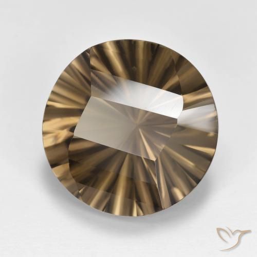 Quartzo Fumê Castanho Médio-Claro Natural 7.77ct, Redondo, VVS-VS