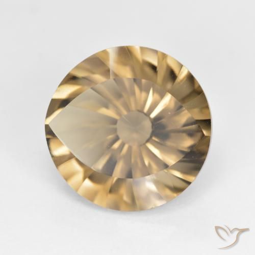 Quartzo Fumê Castanho Médio-Claro Natural 5.43ct, Redondo, VVS