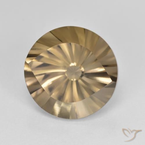 Quartzo Fumê Marrom Quente Natural 5.42ct, Redondo, VVS