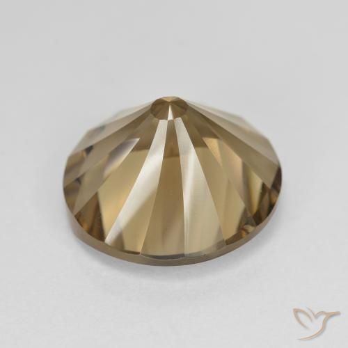 Quartzo Fumê Marrom Quente Natural 5.42ct, Redondo, VVS