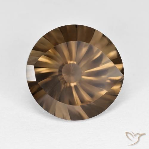 Quartzo Fumê Marrom Quente Natural 5.05ct, Redondo, VS