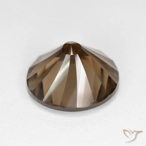 Quartzo Fumê Marrom Quente Natural 5.05ct, Redondo, VS