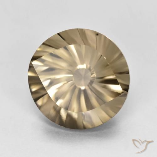 Quartzo Fumê Castanho Médio-Claro Natural 5.32ct, Redondo, VVS