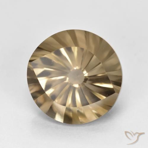 Quartzo Fumê Marrom Quente Natural 5.66ct, Redondo, VVS